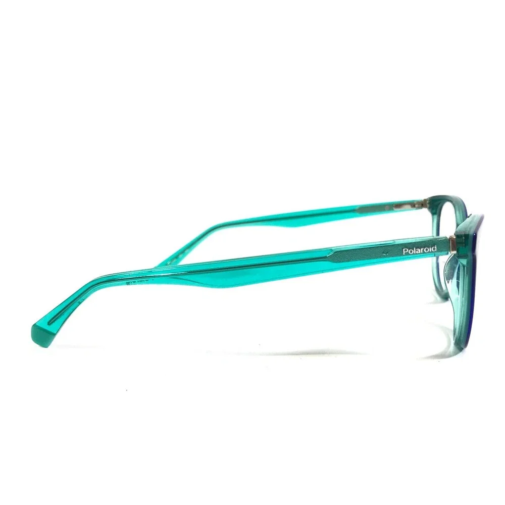 Polaroid Eyeglasses Frames PLD D395 Z90 Aqua Blue Cat Eye Full Rim 52-18-145